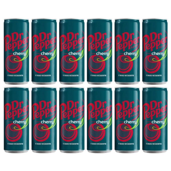 Dr Pepper Cherry Karışık Aromalı Gazlı İçecek 12 x 330 Ml