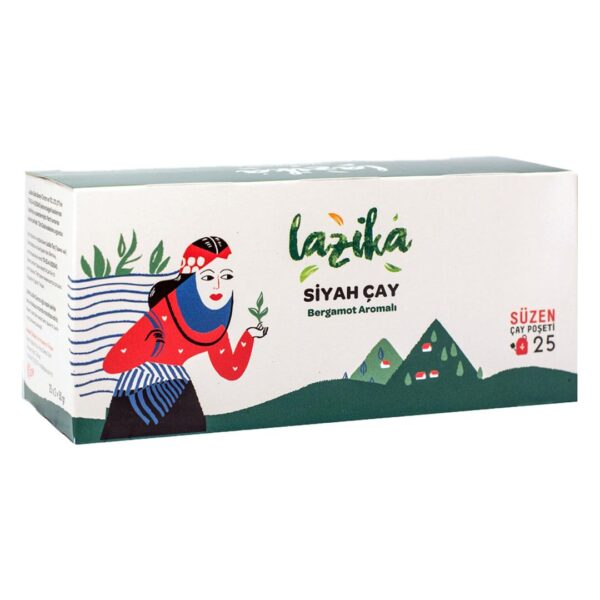 Lazika Fincan Poşet Bergamot Aromalı Siyah Çay 25 Poşet