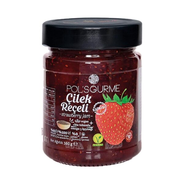 Pol's Gurme Chia Tohumlu Çilek Reçeli 360 Gr