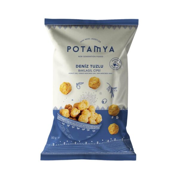 Potamya Zeytinyağlı Deniz Tuzlu Baklagil Cipsi 50 Gr