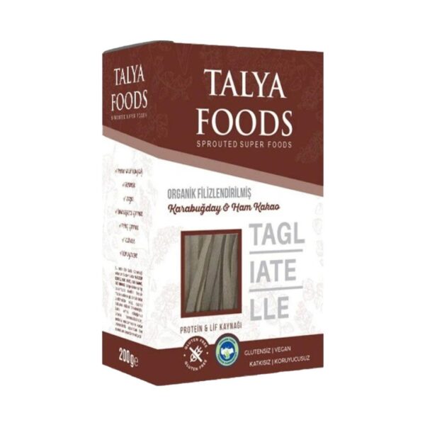 Talya Foods Organik Filizlendirilmiş Karabuğday ve Ham Kakao Tagliatelle 200 Gr