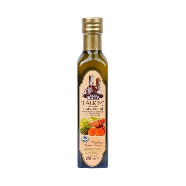 Tyche Ralila Organik Zencefilli ve Zerdeçallı Talkım Elma Sirkesi 250 Ml
